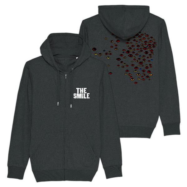 WALL OF EYES GREY ZIP HOODIE