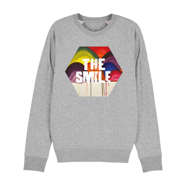 THE SMILE ALBUM POLYGON HEATHER GREY SWEATSHIRT